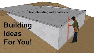 Ideas For Building Concrete Garage Foundation On Sloping Hillside  Home Building Learning Examples [upl. by Atteloc]