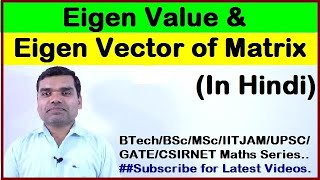 Eigen Value and Eigen Vector in hindi [upl. by Aketahs788]