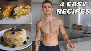 4 Simple High Protein Breakfast Ideas for building muscle [upl. by Teevens]