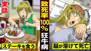 【実話】致死率100…狂牛病。脳が溶けて確実に死ぬ。 [upl. by Iatnwahs]