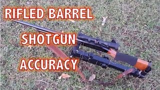 Scoped RIFLED Shotgun Deer Slug Barrel Accuracy [upl. by Kutzenco]