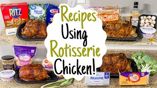 5 AMAZING Recipes Using ROTISSERIE CHICKEN  The FASTEST Easy Chicken Dinner Ideas  Julia Pacheco [upl. by Calie956]