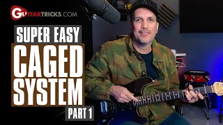 Super Easy CAGED System on Guitar for Beginners  Pt 1  Guitar Tricks [upl. by Inasah]