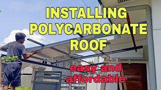 Installing polycarbonate roof [upl. by Cornish]