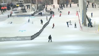 Longawaited indoor ski slope opens at American Dream [upl. by Awhsoj]