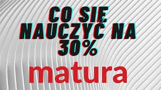 Co się nauczyć na 30 MATURA Matematyka podstawa [upl. by Macario355]