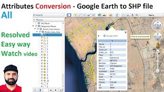 All Attributes Conversion Google Earth KML or KMZ to Shapefile [upl. by Aihcila304]