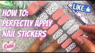 DIY How to Perfectly Apply Nail Stickers  Zai Antonio [upl. by Odlanar]