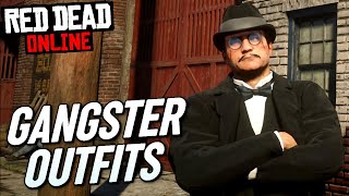 GANGSTER OUTFITS Red Dead Online Peaky Blinders The Godfather amp LA Noire Blood Money Outfits [upl. by Orag]