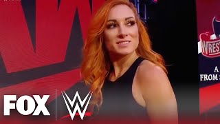 Becky Lynch attacks Shayna Baszler during a sitdown interview  MONDAY NIGHT RAW [upl. by Deraj]