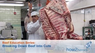 Breaking Down Beef Into Cuts Beef Education Butcher Series [upl. by Elockin]