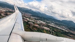 RYANAIR Boeing 737800 SCENIC TAKEOFF from Bergamo  Milan Airport BGY [upl. by Emixam630]