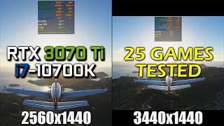 RTX 3070 Ti  i710700K  Test in 25 Games 2560x1440 vs 3440x1440 [upl. by Jami280]