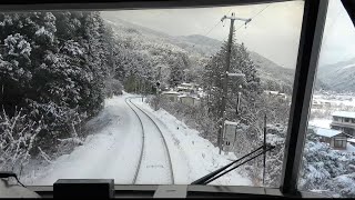 【4K前面展望】雪景色の特急ひだ3号 名古屋→富山 [upl. by Eelsnia]