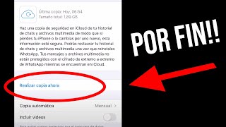 Solución  Copia Seguridad Whatsapp NO AVANZA iPhone 100 SOLUCIÓN DEFINITIVA [upl. by Cheney]