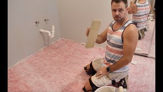 How to install RedGard uncoupling mat [upl. by Essy659]