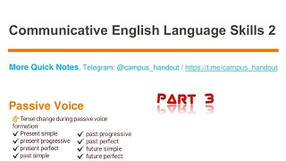 Communicative English Language Skills 2 Chapter 1 Part 3 [upl. by Naiviv]