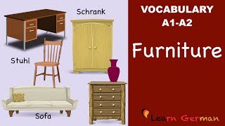 Learn German  German Vocabulary  das Möbel  Furniture  A1 [upl. by Leffert]