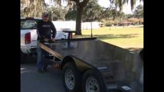 How to Load a Car onto a UHaul Auto Transport [upl. by Lacim]