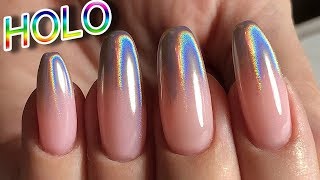 Holographic Ombre Nail  Holo powder [upl. by Earezed929]