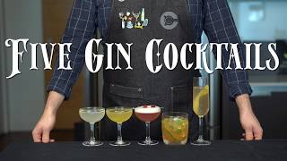 The 5 Easiest GIN Cocktails to Make at Home [upl. by Fran]