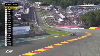 F2 driver ANTHOINE HUBERT FATAL CRASH at Belgian Grand Prix 2019 [upl. by Aviv]