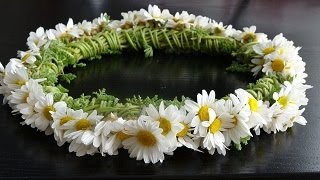 Papatyalardan Taç Yapımı Yeni  DIY Crown Made of Daises [upl. by Airotkciv]