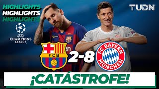 Highlights  Barcelona 28 Bayern  Champions League 2020  4tos final  TUDN [upl. by Aleuqahs]