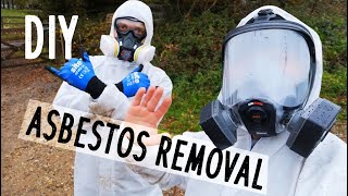 DIY ASBESTOS REMOVAL  how to  saving money  023 [upl. by Cline]