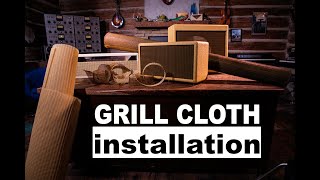 Grill Cloth Installation  Guitar Amplifier  Cabinet Building  DIY Stretching Speaker Baffle [upl. by Nibroc]