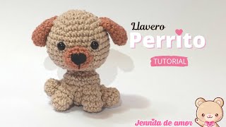 PERRITO LLAVERO Amigurumi Tutorial [upl. by Ecirtra]