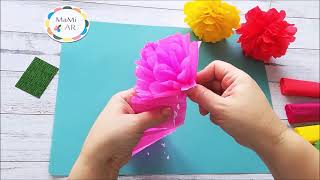 ŁATWY KWIATEK Z BIBUŁY marszczonej  EASY CREPE PAPER FLOWER [upl. by Kendricks]