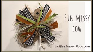 Easy and Fun Messy Bow DIY [upl. by Eahsat769]