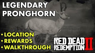 Red Dead Redemption 2  Legendary Pronghorn Location Rewards Walkthrough [upl. by Rocco]