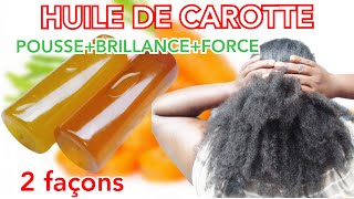 💎48 Comment faire LHUILE DE CAROTTE pour la POUSSE DES CHEVEUX 2 façons  BIBI amp VICKY [upl. by Issim]