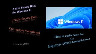 How to enable secure boot on gigabyte motherboard [upl. by Atiseret]