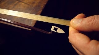 How to Rehair a Violin Bow  Part 4 of 4 Attaching the Hair to the Head HD [upl. by Leirum474]