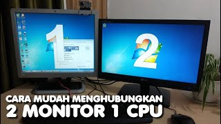 Cara Menghubungkan 2 Monitor dalam 1 PC Kerja jadi Lebih Mudah [upl. by Asnarepse647]