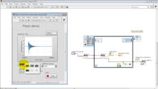 NI myRIO quotPiezoelectricEffect Sensor demoquot LabVIEW project [upl. by Llehsam940]