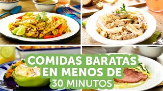 Comidas baratas en menos de 30 minutos  Kiwilimón [upl. by Yrahcaz742]