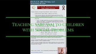 Teaching Sarcasm to Children with Social Problems [upl. by Gayl196]