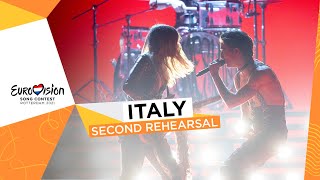 Måneskin  Zitti E Buoni  Second Rehearsal  Italy 🇮🇹  Eurovision 2021 [upl. by Gillie]