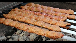 Adana Kebab  Turkish Ground Beef and Lamb Kabob  kabab [upl. by Llieno269]