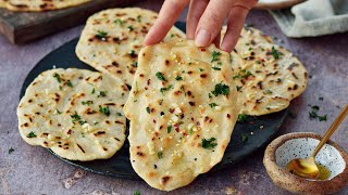 GlutenFree NAAN Vegan Indian Flatbread Recipe No Yeast 😍 [upl. by Evangelin]