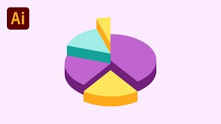 Make Quick 3D Pie Charts in Illustrator [upl. by Ardis561]