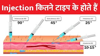 Types of injection I Injection कैसे लगाते हैं I Injection लगाने का तरीका I Injection type in hindi [upl. by Anahsirk]