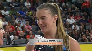 Sabrina Ionescus Historic 37Point Performance In The Starry 3Point Contest [upl. by Aimerej122]