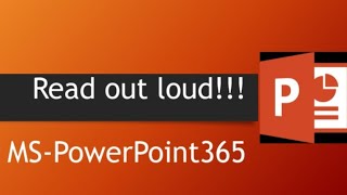 Text to Speech in Microsoft PowerPoint365  Read out loud Tutorial [upl. by Xenia]