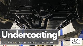 Undercoating Process  LineX Cape Fear Customs [upl. by Tova]