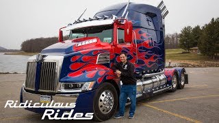 World’s First FanBuilt Optimus Prime  RIDICULOUS RIDES [upl. by Borek]